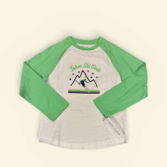 NWT- Janie and Jack Tahoe Ski Club RaglanTee - Picture 2 of 8